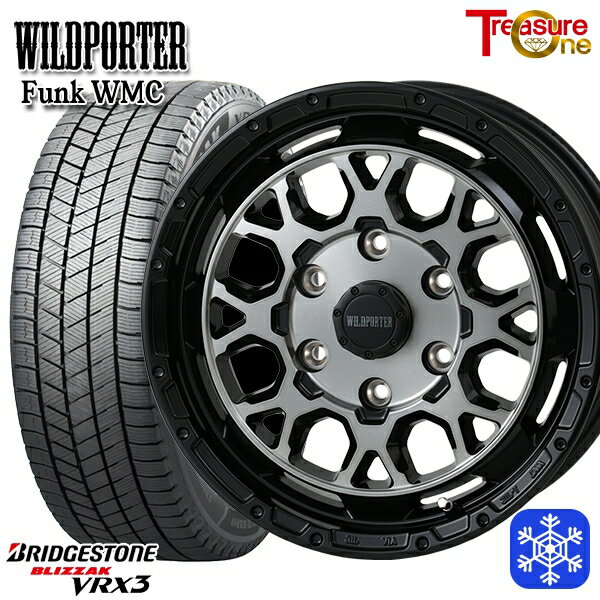 215/65R16 98Q ハイエース ※車検非対応 2024〜2025年製 ブリヂストン ブリザック VRX3 トレジャーワン ワイルドポーター ファンク WMC BP/BC 16インチ 6.5J 6H139.7 送料無料 冬タイヤホイール4本セット