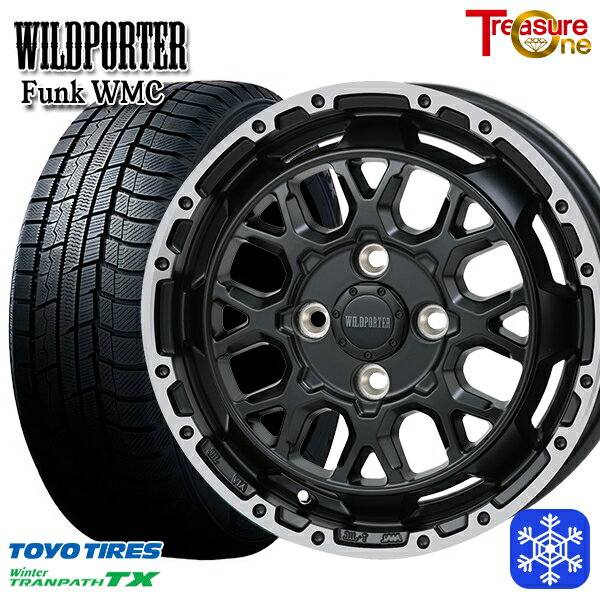 165/65R14 ハスラー ソリオ 2023〜2024年製 トーヨー ウィンター トランパス TX トレジャーワン ワイルドポーター ファンク WMC MB/RP 14インチ 4.5J 4H100 送料無料 冬タイヤホイール4本セット