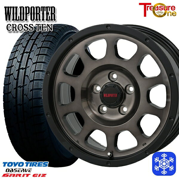 225/50R17 アテンザスポーツ エスティマ 2022年製 トーヨー ガリット ギズ トレジャーワン ワイルドポータークロステン BP/BC 17インチ 7.5J 5H114.3 送料無料 冬タイヤホイール4本セット