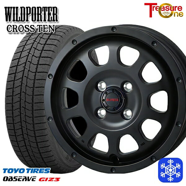 185/55R16 フィットシャトル 2024〜2025年製 トーヨー オブザーブ ギズ3 トレジャーワン ワイルドポータークロステン MB 16インチ 6.0J 4H100 送料無料 冬タイヤホイール4本セット