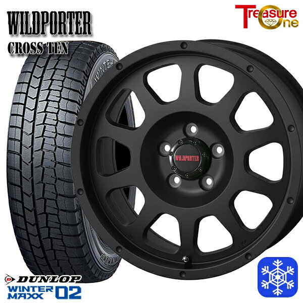 225/50R17 アテンザスポーツ エスティマ 2023年製 ダンロップ ウィンターマックス WM02 ■ トレジャーワン ワイルドポータークロステン MB 17インチ 7.5J 5H114.3 送料無料 冬タイヤホイール4本セット