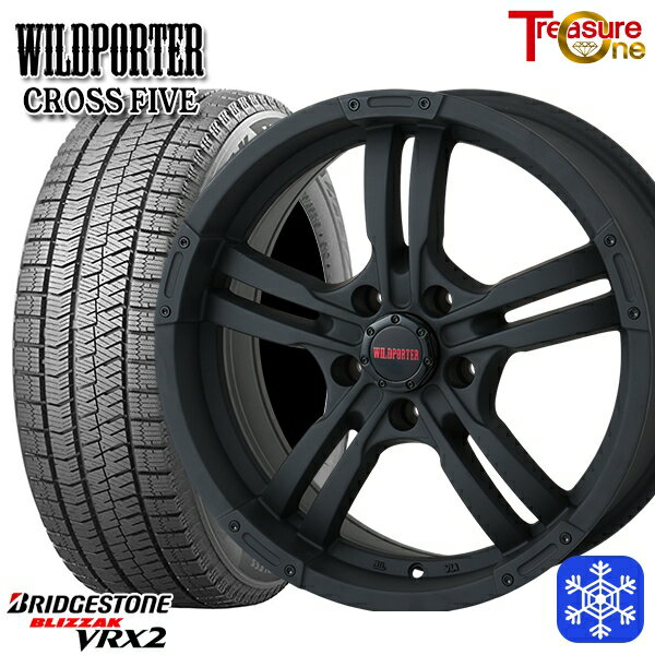 225/60R17 アルファード ヴェルファイア 2023〜2024年製 ブリヂストン ブリザック VRX2 トレジャーワン ワイルドポーター クロスファイブ MBK 17インチ 7.5J 5H114.3 送料無料 冬タイヤホイール4本セット