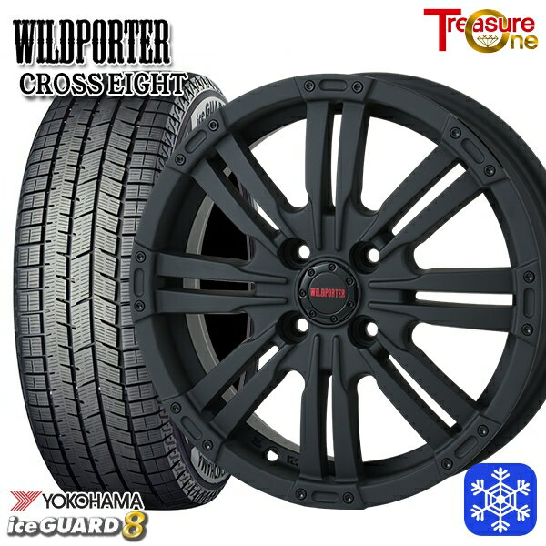 155/65R14 N-BOX タント 2025年製 ヨコハマ アイスガード8 IG80 トレジャーワン ワイルドポーター クロスエイト MBK 14インチ 4.5J 4H100 +45 送料無料 冬タイヤホイール4本セット