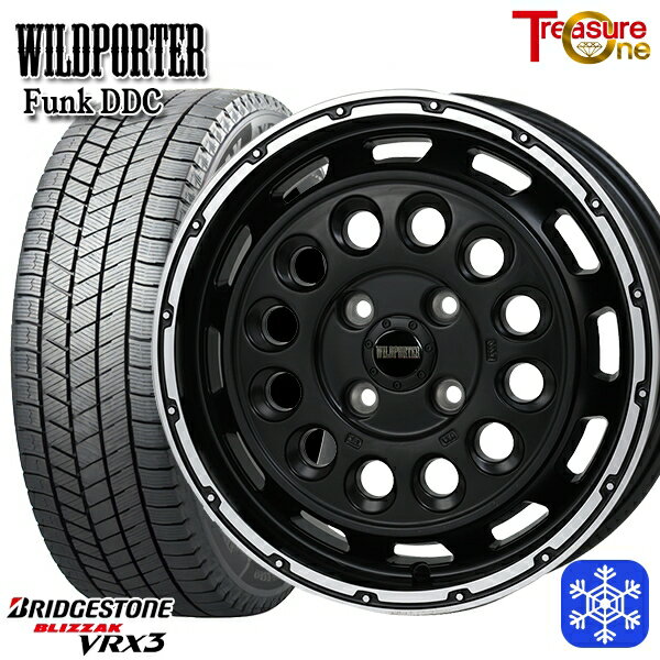 165/55R15 N-BOX タント 2024〜2025年製 ブリヂストン ブリザック VRX3 トレジャーワン ワイルドポーターファンク DDC MB/RP 15インチ 5.0J 4H100 送料無料 冬タイヤホイール4本セット