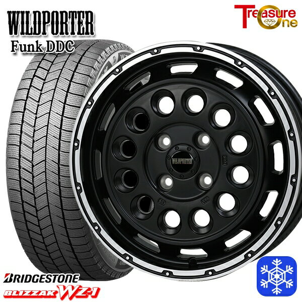 155/65R14 N-BOX タント 2025年製 ブリヂストン ブリザック WZ1 トレジャーワン ワイルドポーターファンク DDC MB/RP 14インチ 4.5J 4H100 送料無料 冬タイヤホイール4本セット