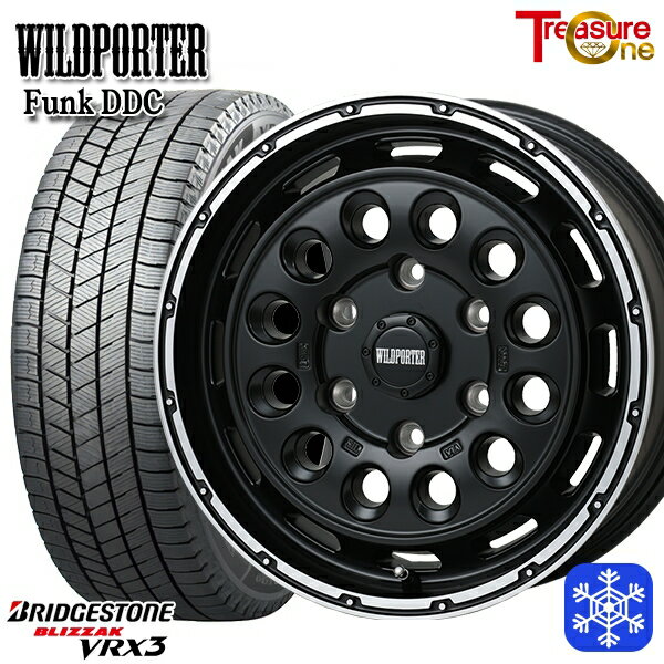 215/65R16 98Q ハイエース ※車検非対応 2024〜2025年製 ブリヂストン ブリザック VRX3 トレジャーワン ワイルドポーターファンク DDC MB/RP 16インチ 6.5J 6H139.7 送料無料 冬タイヤホイール4本セット