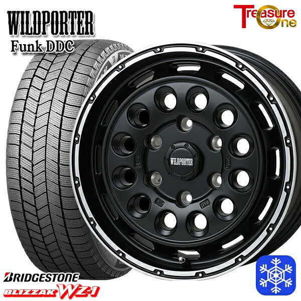 215/65R16 98Q ハイエース ※車検非対応 2025年製 ブリヂストン ブリザック WZ1 トレジャーワン ワイルドポーターファンク DDC MB/RP 16インチ 6.5J 6H139.7 送料無料 冬タイヤホイール4本セット