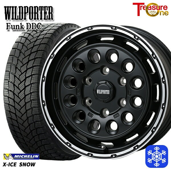 215/65R16 102T XL ハイエース ※車検非対応 2024〜2025年製 ミシュラン エックスアイススノー トレジャーワン ワイルドポーターファンク DDC MB/RP 16インチ 6.5J 6H139.7 送料無料 冬タイヤホイール4本セット