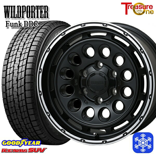265/65R17 ハイラックス プラド 2023〜2024年製 グッドイヤー アイスナビSUV トレジャーワン ワイルドポーターファンク DDC MB/RP 17インチ 8.0J 6H139.7 送料無料 冬タイヤホイール4本セット