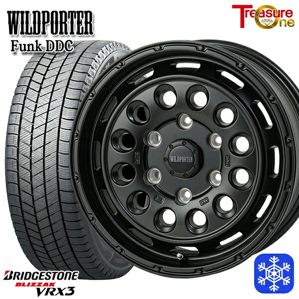 215/65R16 98Q ハイエース ※車検非対応 2024〜2025年製 ブリヂストン ブリザック VRX3 トレジャーワン ワイルドポーターファンク DDC MBK 16インチ 6.5J 6H139.7 送料無料 冬タイヤホイール4本セット