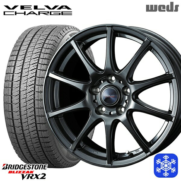 【取付対象】195/65R15 ノア ヴォクシー 2023年製 ブリヂストン ブリザック VRX2 Weds ウェッズ ヴェルヴァチャージ ディープメタル 15インチ 6.0J 5H114.3 スタッドレスタイヤホイール4本セット