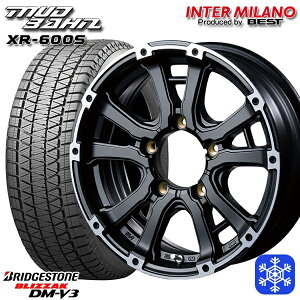 【取付対象】175/80R16 ジムニー 2021年製 ブリヂストン ブリザック DM-V3 インターミラノ マッドバーン XR-600S SGB/RP 16インチ 5.5J 5穴 139.7 スタッドレスタイヤホイール4本セット 送料無料