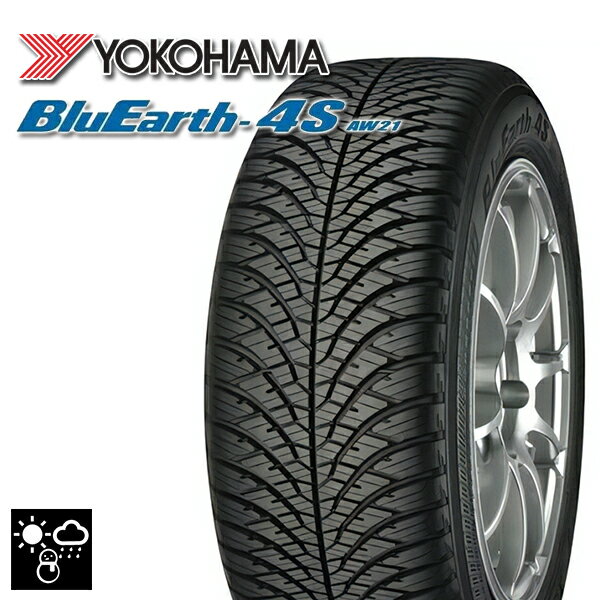 235/55R18 100V ヨコハマ ブルーアース 4S AW21 WORK ワーク VS XV マットダークガンメタ 18インチ 7.0J 5H114.3 オールシーズンタイヤホイールセット 2