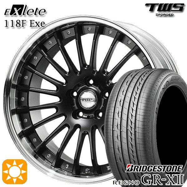 【取付対象】ベンツ Sクラス F) 245/40R20 95W R) 275/35R20 102W XL ブリヂストン レグノ GRX2 TWS EXlete 118F Exe フラットブラック 20インチ 8.5J 9.5J 5H112 サマータイヤホイールセット