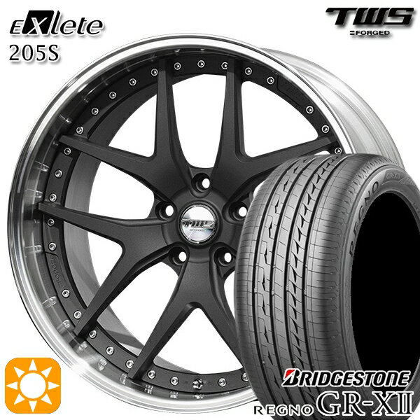 【取付対象】ベンツ Sクラス F) 245/40R20 95W R) 275/35R20 102W XL ブリヂストン レグノ GRX2 TWS EXlete 205S フラットショットブラック 20インチ 8.5J 9.5J 5H112 サマータイヤホイールセット