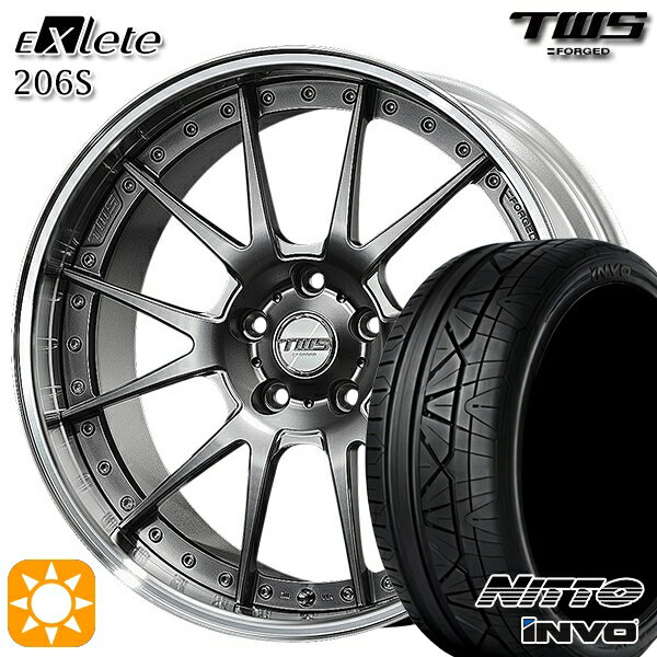 【取付対象】ベンツ Eクラス/CLS F) 245/35R20 95W XL R) 275/30R20 97W XL ニットー インヴォ INVO TWS EXlete 206S フラットハイパーガンメタ 20インチ 8.5J 9.5J 5H112 サマータイヤホイールセット