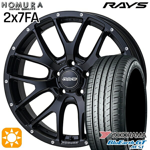 【取付対象】215/40R18 89W XL ヨコハマ ブルーアースGT AE51 RAYS 2X7 FA BOL 18インチ 7.5J 5H114.3 サマータイヤホイールセット