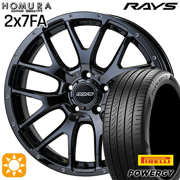 【取付対象】215/45R18 93W XL ピレリ パワジー RAYS 2X7 FA YNL 18インチ 7.5J 5H114.3 サマータイヤホイールセット