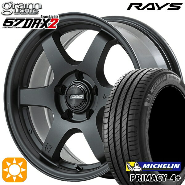 【取付対象】205/60R16 92H ミシュラン プライマシー4プラス RAYS グラムライツ 57DR-X2 B2 16インチ 7.0J 5H114.3 サマータイヤホイールセット