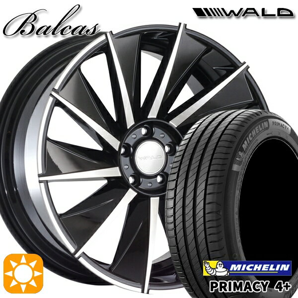 【取付対象】225/45R18 95W XL ミシュラン プライマシー4プラス WALD バルカス B11-C ブラックポリッシュ 18インチ 7.0J 5H114.3 サマータイヤホイールセット