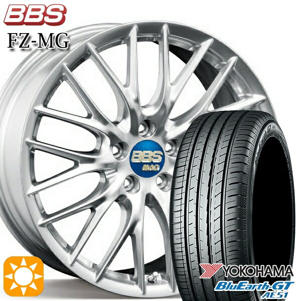 【取付対象】アルファード ヴェルファイア 245/40R19 98W XL ヨコハマ ブルーアースGT AE51 BBS FZ-MG ダイヤモンドシルバー (DS) 19インチ 9.0J 5H114.3 サマータイヤホイールセット