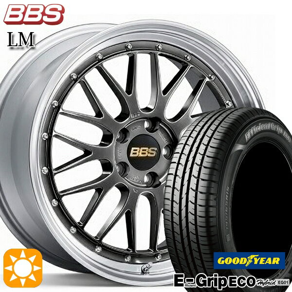 【取付対象】リーフ レヴォーグ 215/50R17 91V グッドイヤー エフィシェントグリップ エコ EG01 BBS LM DB-SLD 17インチ 7.5J 5H114.3 サマータイヤホイールセット
