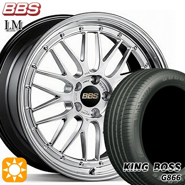 【取付対象】225/50R18 99W XL キングボス G866 BBS LM DS-BKBD 18インチ 7.5J 5H114.3 サマータイヤホイールセット
