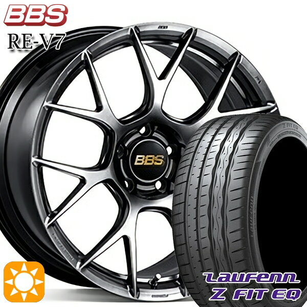 【取付対象】225/40R19 93Y XL ラウフェン Z FIT EQ LK03 BBS RE-V7 ダイヤモンドブラック（DB） 19インチ 7.5J 5H114.3 サマータイヤホイールセット