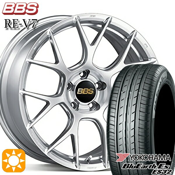 【取付対象】225/35R19 84W ヨコハマ ブルーアース ES32 BBS RE-V7 ダイヤモンドシルバー（DS） 19インチ 8.0J 5H114.3 サマータイヤホイールセット