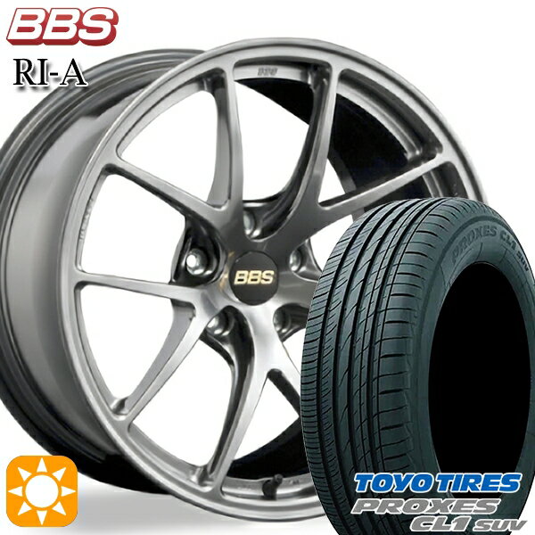 【取付対象】アウトランダー デリカD5 225/55R18 98V トーヨー プロクセス CL1 SUV BBS RI-A ダイヤモンドブラック（DB） 18インチ 8.0J 5H114.3 サマータイヤホイールセット