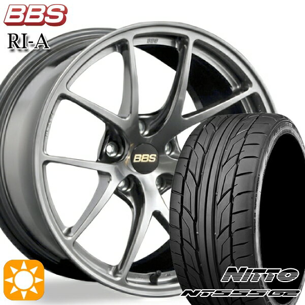 【取付対象】セレナ 215/40R18 89W XL ニットー NT555 G2 BBS RI-A ダイヤモンドブラック（DB） 18インチ 7.5J 5H114.3 サマータイヤホイールセット
