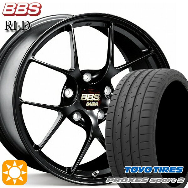 5/18 D会員限定P13倍★ 225/35R19 88Y XL トーヨー プロクセススポーツ2 BBS RI-D マットブラック（MB） 19インチ 8.5J 5H114.3 サマータイヤホイールセット