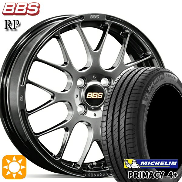 【取付対象】マツダ2 ノート 195/55R16 87V ミシュラン プライマシー4プラス BBS RP ダイヤモンドブラック（DB） 16インチ 6.5J 4H100 サマータイヤホイールセット