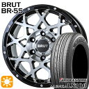 【取付対象】265/65R17 112H ブリヂストン アレンザ LX100 BRUT ブルート BR-55 ミルドマシンブラック 17インチ 7.5J 6H139.7 サマータイヤホイールセット