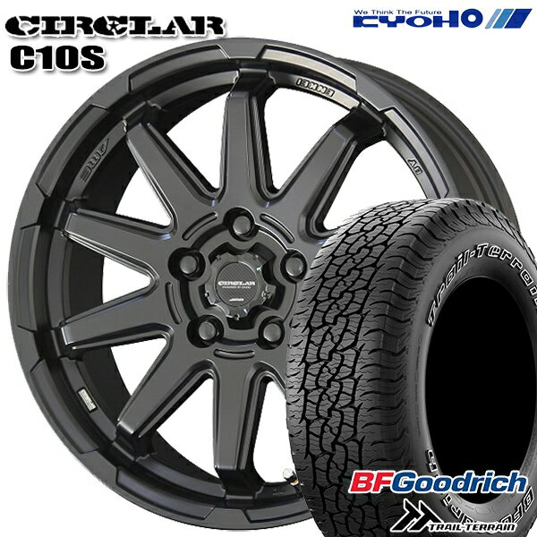 【取付対象】245/65R17 111T ORWL BFグッドリッチ トレールテレーン KYOHO サーキュラー C10S マットブラック 17インチ 7.0J 5H114.3 サマータイヤホイールセット