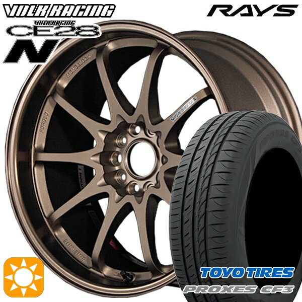 5/18 D会員限定P13倍★ リーフ アクセラ 205/55R16 94V XL トーヨー プロクセス CF3 RAYS ボルクレーシング CE28N 10スポーク BR 16インチ 7.0J 5H114.3 サマータイヤホイールセット