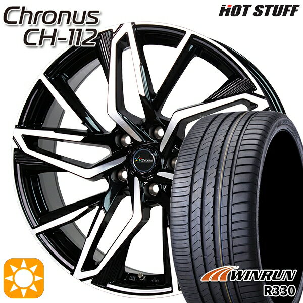 5/18 D会員限定P13倍★ アクセラ アテンザ 215/45R18 93W XL ウィンラン R330 HotStuff ホットスタッフ クロノス CH-112 18インチ 7.0J 5H114.3 サマータイヤホイールセット