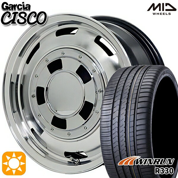 【取付対象】N-BOX ウェイク 165/55R15 75H ウィンラン R330 MID ガルシアシスコ メタリックグレーポリッシュ 15インチ 4.5J 4H100 サマータイヤホイールセット