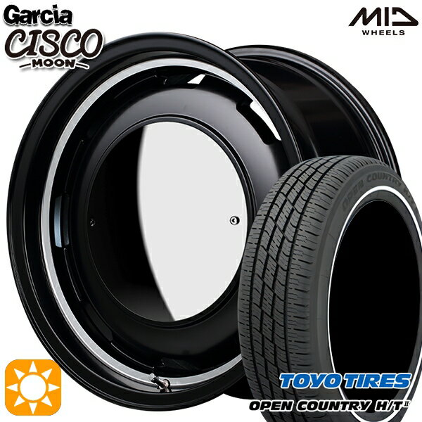 【取付対象】155/65R14 75H トーヨー オープンカントリー H/T2 WR MID ガルシアシスコムーン セミグロスブラック 14インチ 4.5J 4H100 サマータイヤホイールセット