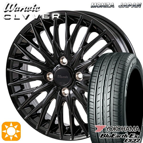 【取付対象】165/50R15 73V ヨコハマ ブルーアース ES32 MONZA ワーウィック クライヴァー GBK 15インチ 4.5J 4H100 サマータイヤホイールセット