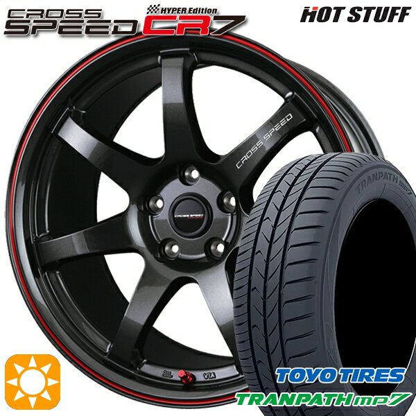 5/15 D会員限定P13倍★ 215/55R17 94V トーヨー トランパス mp7 HotStuff ホットスタッフ クロススピード CR7 17インチ 7.0J 5H114.3 サマータイヤホイールセット