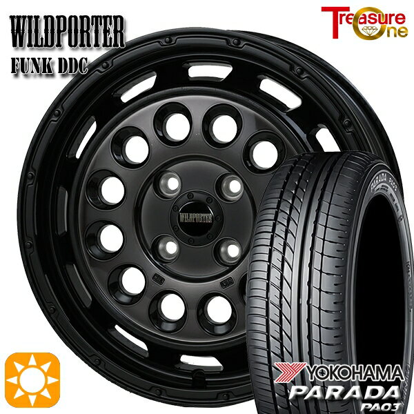【取付対象】165/55R14C 95/93N ヨコハマ パラダ PA03 トレジャーワン ワイルドポーターファンク DDC BP/BC 14インチ 4.5J 4H100 サマータイヤホイールセット