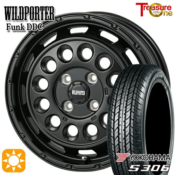 【取付対象】155/65R14 75S ヨコハマ S306 トレジャーワン ワイルドポーター ファンク DDC MBK 14インチ 4.5J 4H100 サマータイヤホイールセット