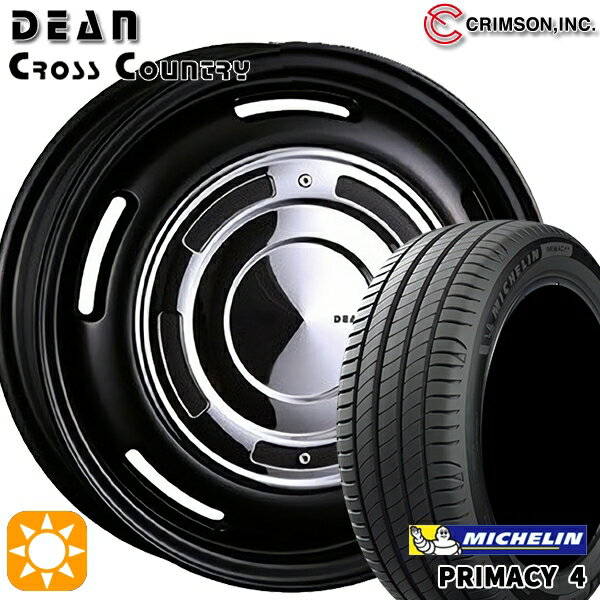【取付対象】フィット アクア 185/60R15 88H XL ミシュラン プライマシー4 クリムソン ディーン クロスカントリー マットブラック 15インチ 6.0J 4H100 サマータイヤホイールセット
