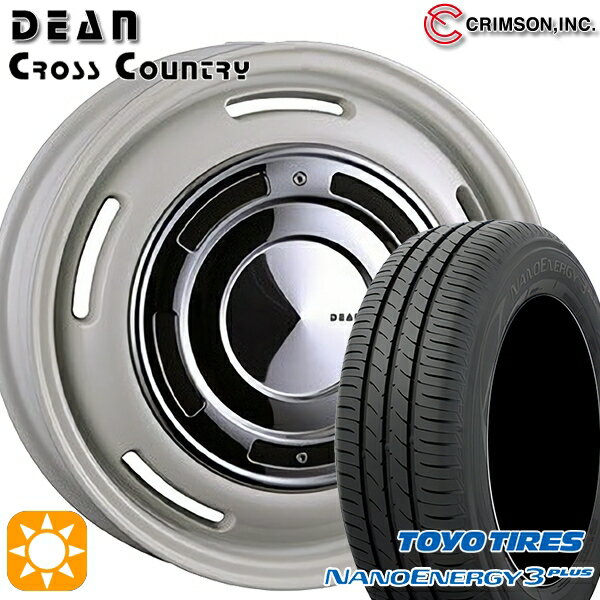 【取付対象】195/45R16 80W トーヨー ナノエナジー3プラス クリムソン ディーン クロスカントリー ホワイト 16インチ 6.0J 4H100 サマータイヤホイールセット