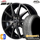 アクア ヤリス 195/50R16 84W コンチネンタル DWS06+ MID シュナイダー DR02 ブラックポリッシュ＋ブラッククリア 16インチ 6.0J 4H100 オールシーズンタイヤホイールセット