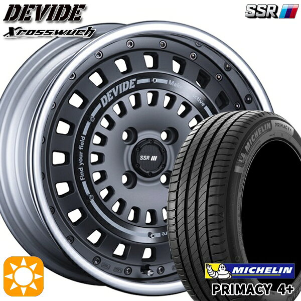 【取付対象】195/50R16 88V XL ミシュラン プライマシー4プラス SSR ディバイド クロスバッハ フラットガンメタル 16インチ 6.0J 4H100 サマータイヤホイールセット