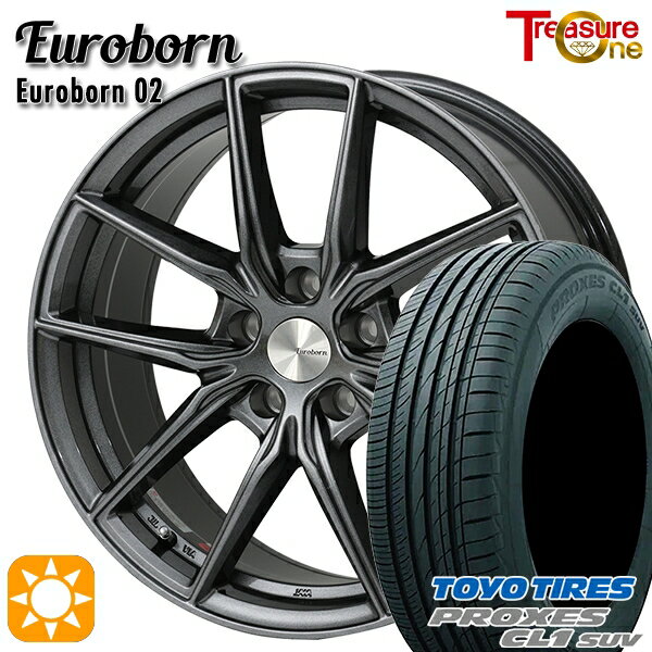 BMW (G01/G02) 225/60R18 100H トーヨー プロクセス CL1 SUV トレジャーワン ユーロボーン 02 ガンメタブラック 18インチ 8.0J 5H112 サマータイヤホイールセット