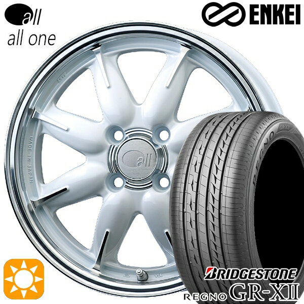 【取付対象】フィット アクア 175/65R15 84H ブリヂストン レグノ GRX2 ENKEI オール オールワン マシニングパールホワイト 15インチ 6.0J 4H100 サマータイヤホイールセット