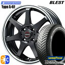 165/65R14 79H グッドイヤー ベクター フォーシーズンズ BLEST ユーロマジック タイプS-07 セミグロスブラック 14インチ 4.5J 4H100 オールシーズンタイヤホイールセット